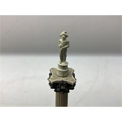 Five Lilliput Lane models from the 'Britain's Heritage' collection, comprising The Royal Albert Hall, Windsor Castle Round Tower, Eros and Nelson's Column and another snowed, all boxed