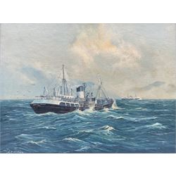 L R Herrick (British 20th century): Kinston Peridot Hull Trawler, oil on board signed 29cm x 39cm