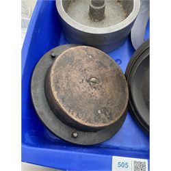 Approx. 6 inch individual pie press die, base maker and lidder, with pastry cutter - THIS LOT IS TO BE COLLECTED BY APPOINTMENT FROM DUGGLEBY STORAGE, GREAT HILL, EASTFIELD, SCARBOROUGH, YO11 3TX
