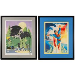 Two limited edition signed prints, comprising 'Batman: The Golden Years', signed to bottom...