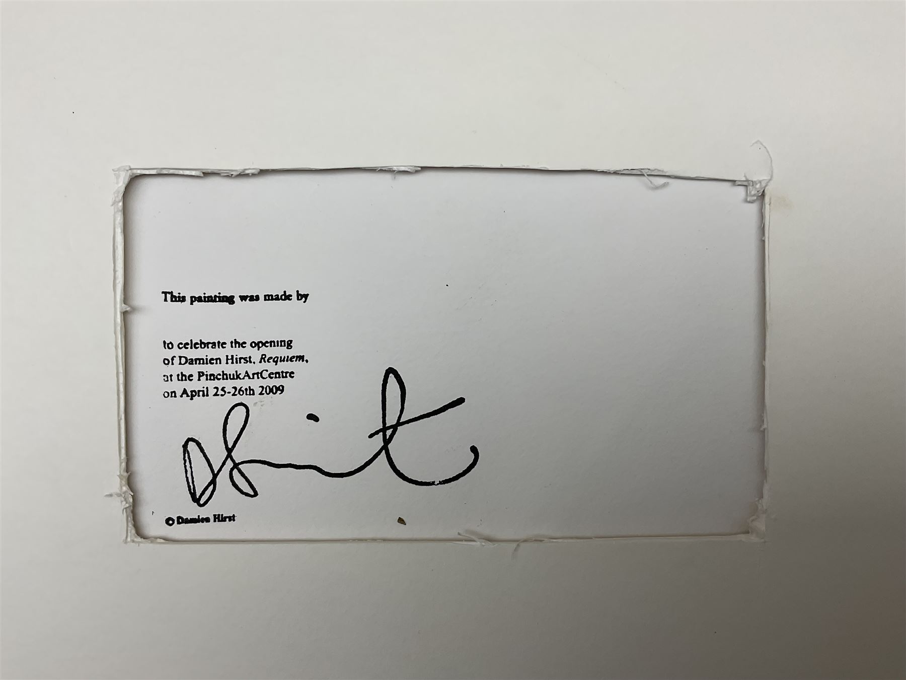 Damien Hirst (British 1965-): Circle Spin Painting 2009, acrylic on die-cut wove paper, with artist's inkstamp signature and blindstamp verso, pub. Pinchuk Art Centre, Ukraine, dia. 52.1cm 
