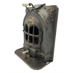 Early 20th century French La Salamandre cast iron stove