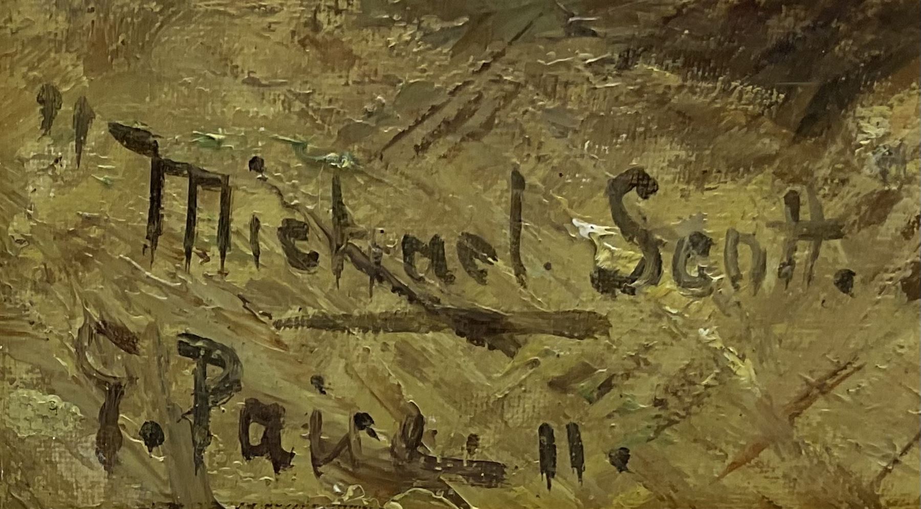 George Paice (British 1854-1925): 'Michael Scott' Portrait of a Hunter, oil on canvas signed titled and dated '11, 34cm x 44cm
Provenance: private collection; with David Duggleby Ltd. 26th November 2012 Lot 47 painted for the previous vendor's family