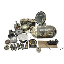 Three RAF light switches, together with 