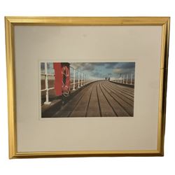 Lee Wilson (British Contemporary): Whitby Pier, colour photographic print 35cm x 58cm