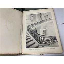 Belcher & Macartney: 'Later Renaissance Architecture in England', london Batsford, in six parts of loose folio form including plates and photographs, Twelve volumes of The Wren Society architectural books, and other architectural books and folios  