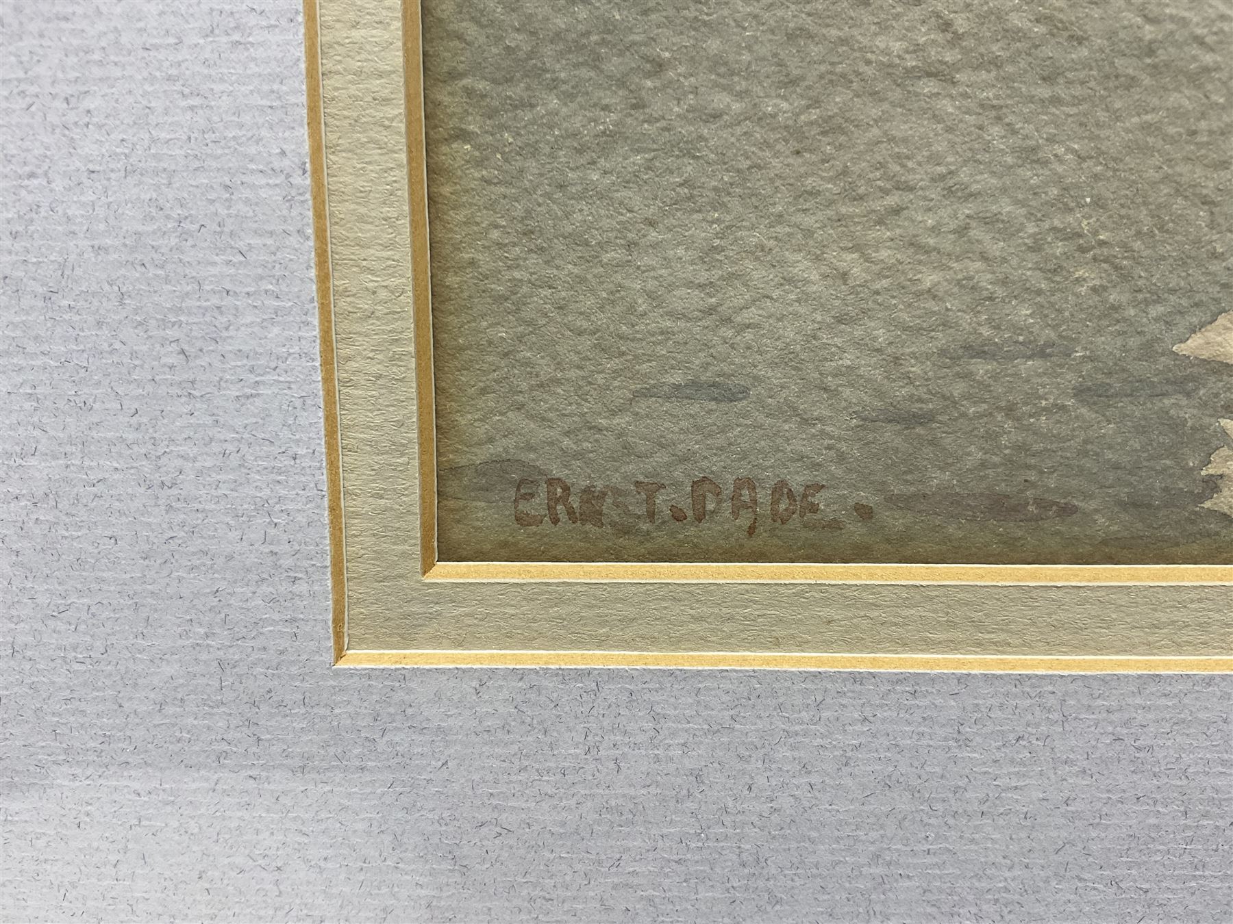 Ernest Dade (Staithes Group 1868-1934): Rowing in Open Water at Dawn, watercolour signed 15cm x 21cm