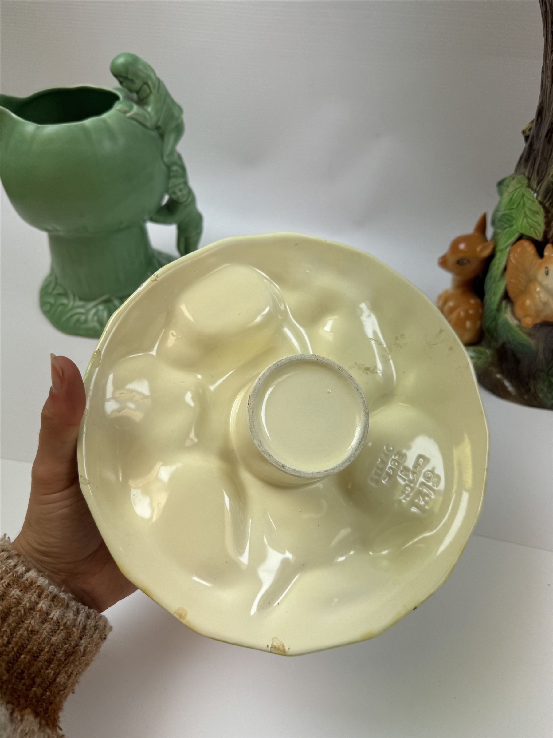 Collection of Sylvac, including posy vase, jug and dog figure, together with a Hornsea Fauna jug