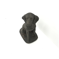  Composite statue sitting dog, H61cm  