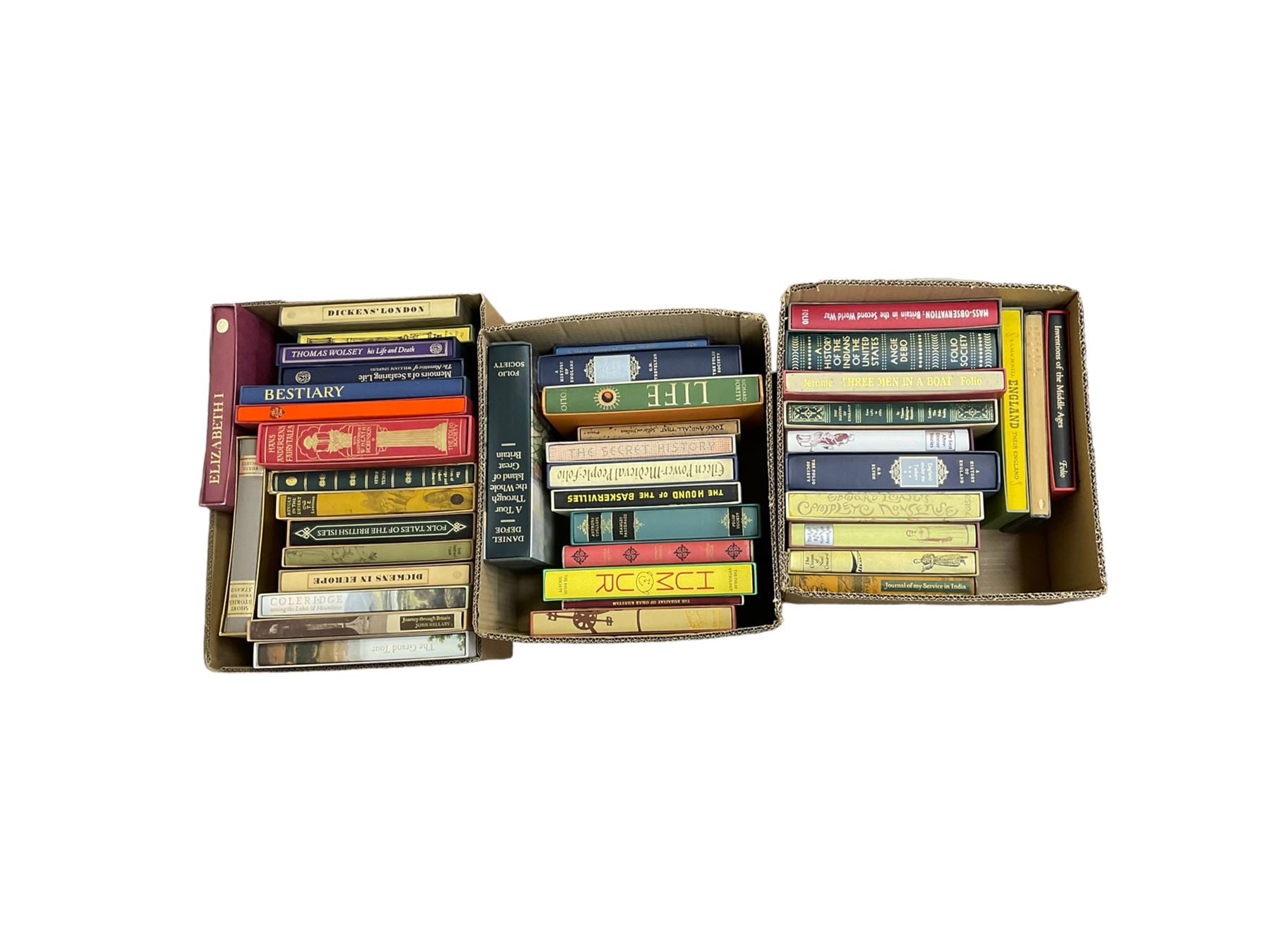 Folio Society; approximately forty three volumes, including Dickens in Europe, The Grand Tour, Life, Inventions of the Middle Ages etc 