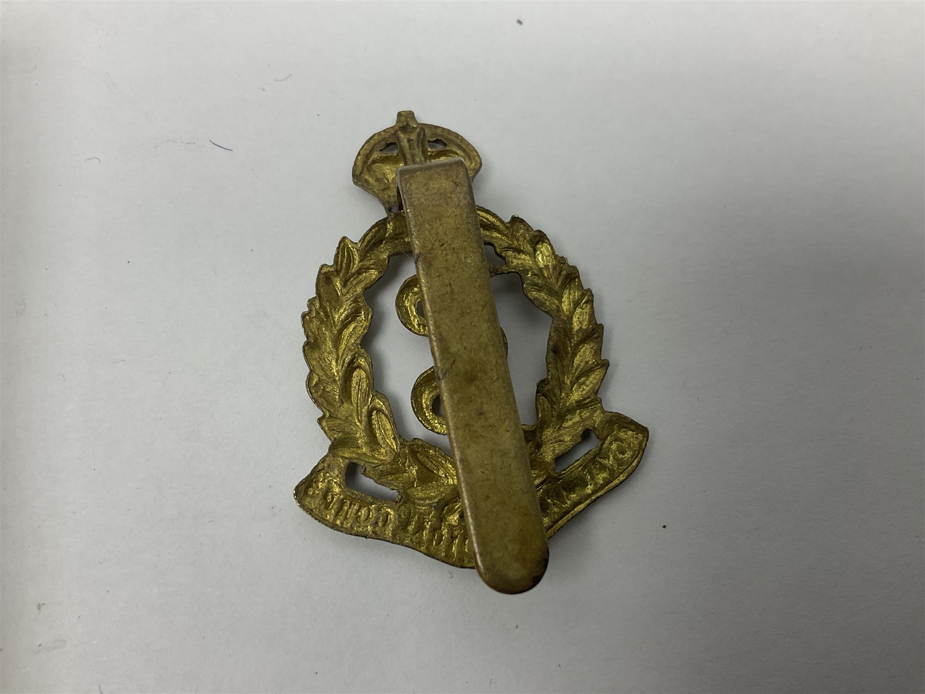 George V India General Service Medal with Afghanistan N.W.F. 1919 clasp and WW1 British War Medal awarded to 79561 Pte. R.D. Rowbottom R.A.M.C.; both with ribbons; card mounted with cap badge and Medical Corps cloth badge