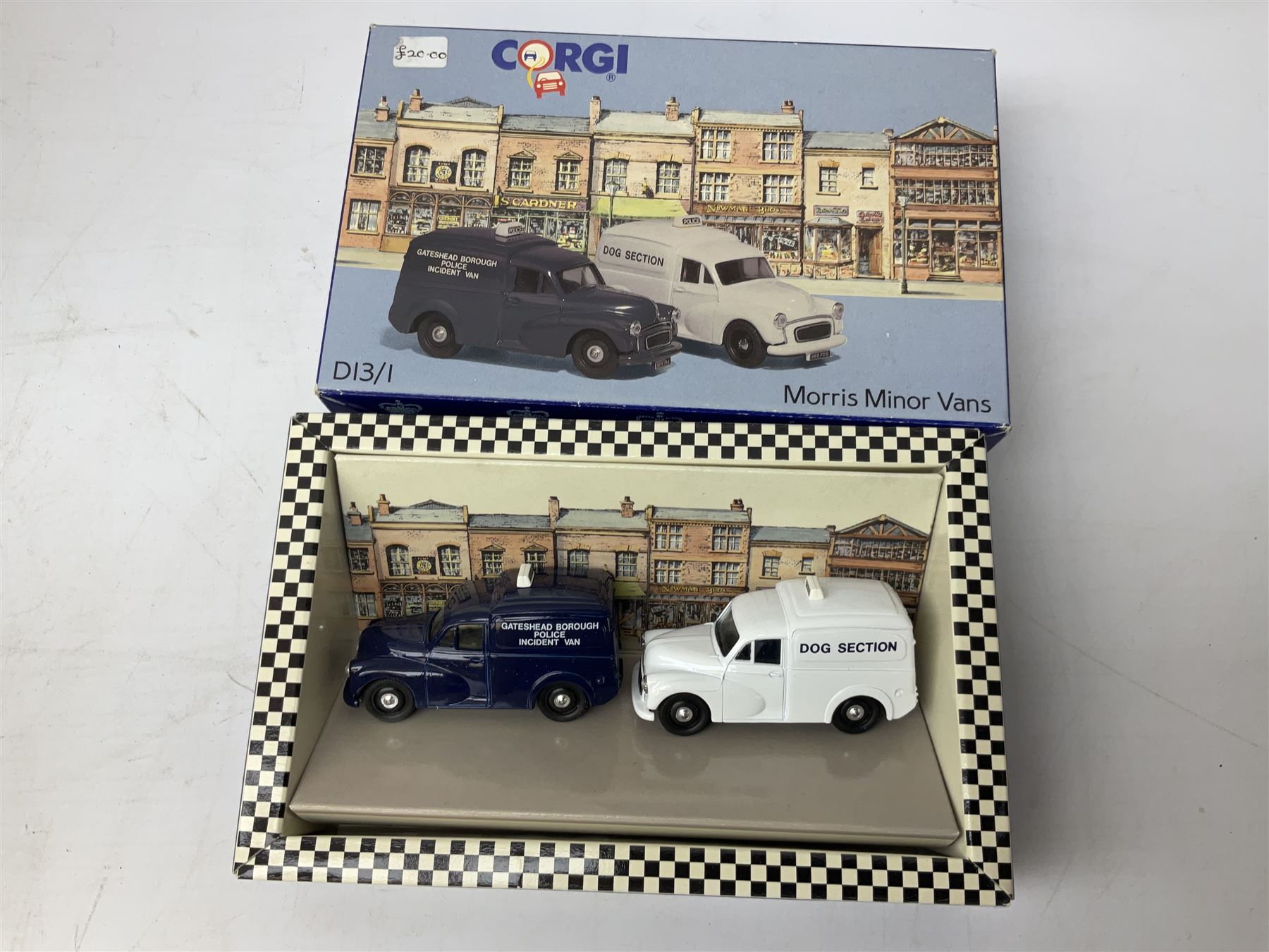 Twenty six boxed Corgi die-cast models, predominantly of Morris Minor vans, to include boxed limited edition Morris Minor van set, Morris Minor Saloon, Morris 100 Van with Bird's Custard livery, Royal Mail Morris Mini van etc