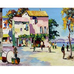 Cecil Rochfort D'oyly John (British 1906-1993): 'St Tropez - South of France', oil on board signed, titled verso 40cm x 50cm