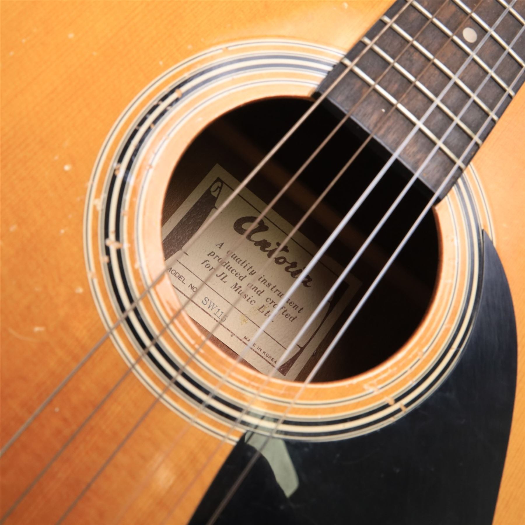 Antoria model SW115 acoustic guitar, in soft case
