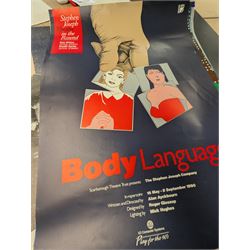 Approximately 50 Stephen Joseph Theatre posters, including several signed examples with signatures of Alan Ayckbourn and cast members, together with theatre programmes and other ephemera