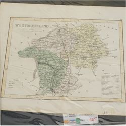 Box containing items of Fukagawa porcelain, number of small Japanese decorative bowls, coffee set and three wall hangings, English county maps and a collection of Japanese floral decorated vases and plates