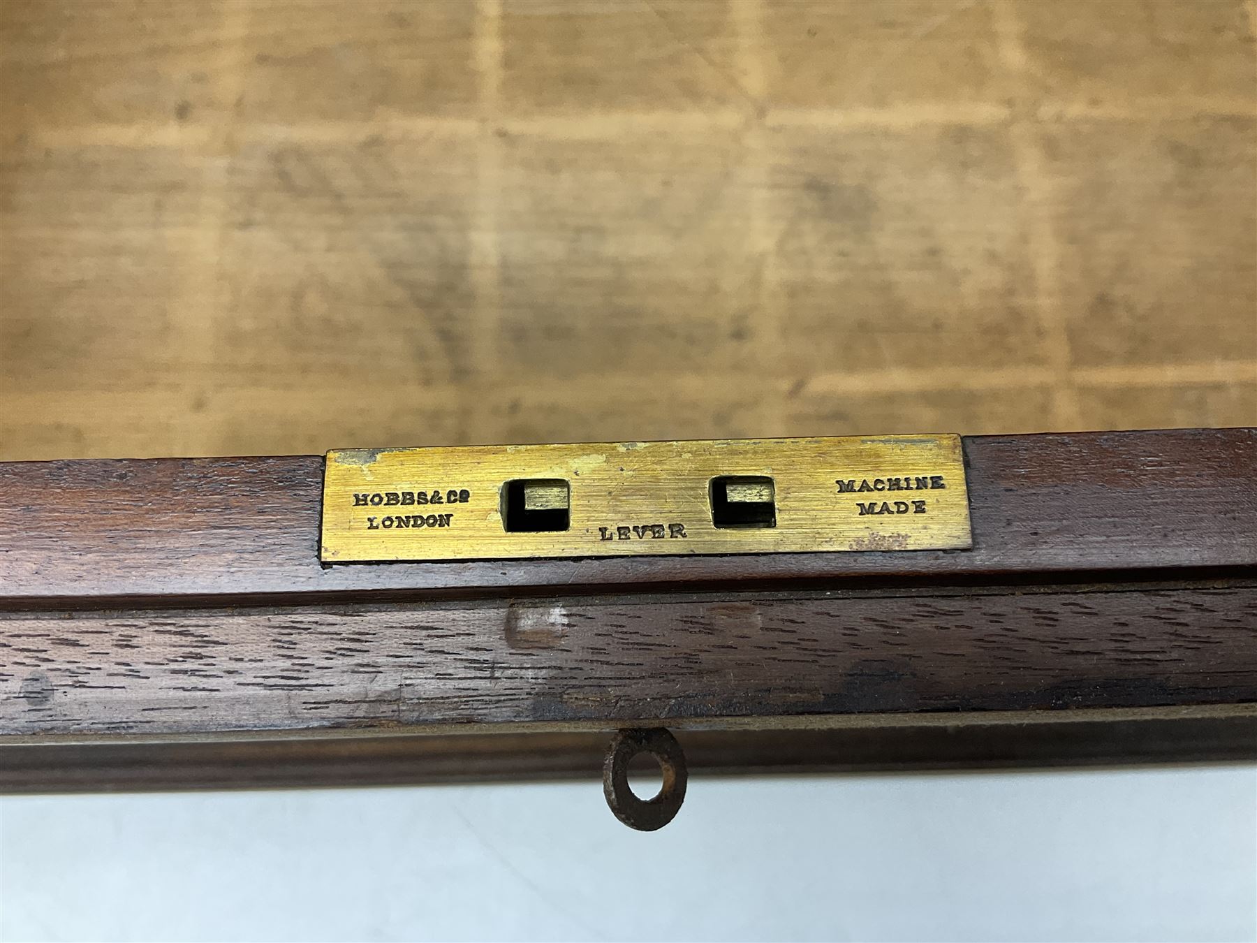 19th century teak chest, with sunken brass handle, the hinged lid with brass plaque engraved 'H.H. Earle 1899', H34cm, L83cm, notes: reputedly the chest of H.H.Earle, daughter of George F Earle of the Earle shipbuilding family of Hull 