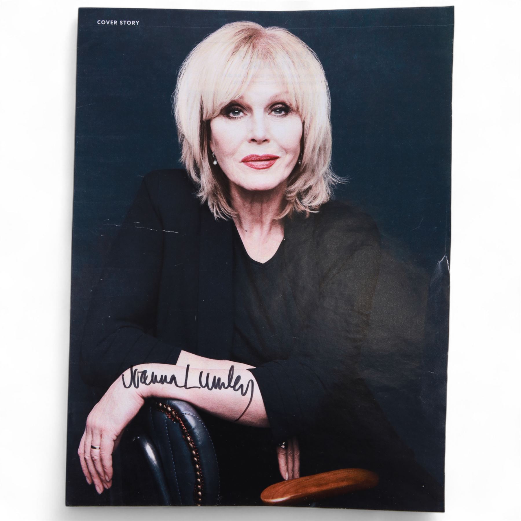 Joanna Lumley signed autobiography 'Absolutely', together with two signed  'You' magazine covers