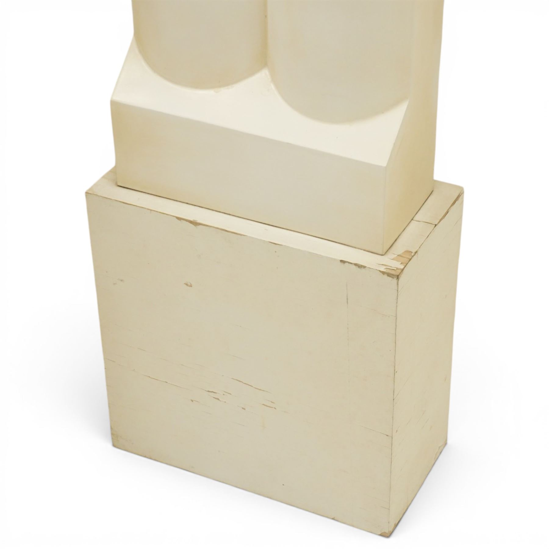 Robert Clatworthy RA (British 1928-2015): 'Figure I', pair of cast fibreglass resin sculptures in white finish, W33cm D16cm H110cm
Provenance: Illustrated on page 119 of the artist's catalogue raisonne; gifted directly by the artist to the vendor's partner