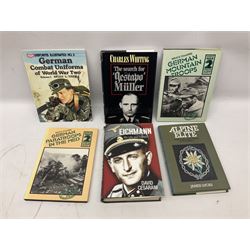 Twenty-six books of WW2 German interest with particular emphasis on the 'SS', including Charles Sydnor: Soldiers of Destruction; G.S. Graber: History of the 'SS'; Bruce Quarrie: Hitler's Samurai; David Cesarini: Eichmann - His Life and Crimes; collector's reference books etc (26)