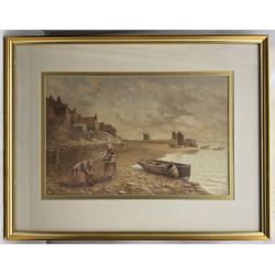 Kate E Booth (British fl.1850-1898): 'Low Tide', watercolour signed and titled 32cm x 49cm