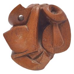 Graham Kingsley Brown (British 1932-2011): 'Small Head - Abstract', woodcarving H8cm W8cm D5cm 
Provenance: consigned by the artist's daughter - never previously been on the market.