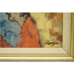 Major Conrad 'Dick' Richardson Romyn (British 1915-2007): Ice Cream Seller, oil on canvas signed 71cm x 59cm