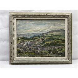 Constance Anne Parker (British 1921-2016): View over Yorkshire Mill Town, oil on canvas unsigned c.1960,  38cm x 49cm 