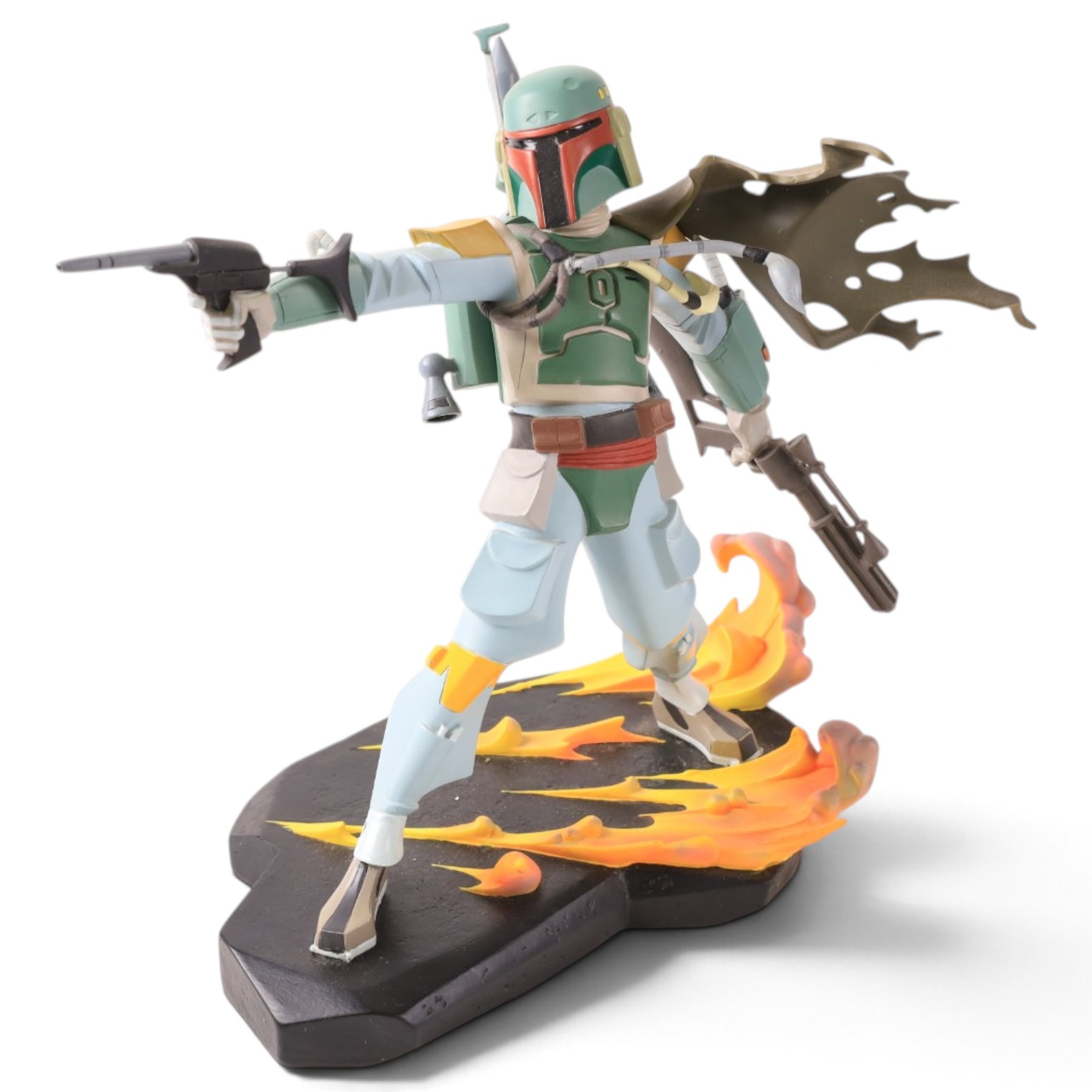 Four Gentle Giant Star Wars animated maquettes, comprising Clone Wars General Grievous, Boba Fett, Clone Wars Roron Corob and Clone Wars Barriss Offee and Luminara Unduli, all with boxes