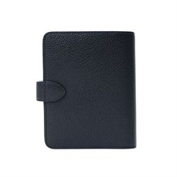 Mulberry - Postman’s Pocket Book, black small classic grain leather, with gold-tone Postman’s Lock fastening, six-ring binder and tan fitted interior with pen holder, with original Mulberry product tag