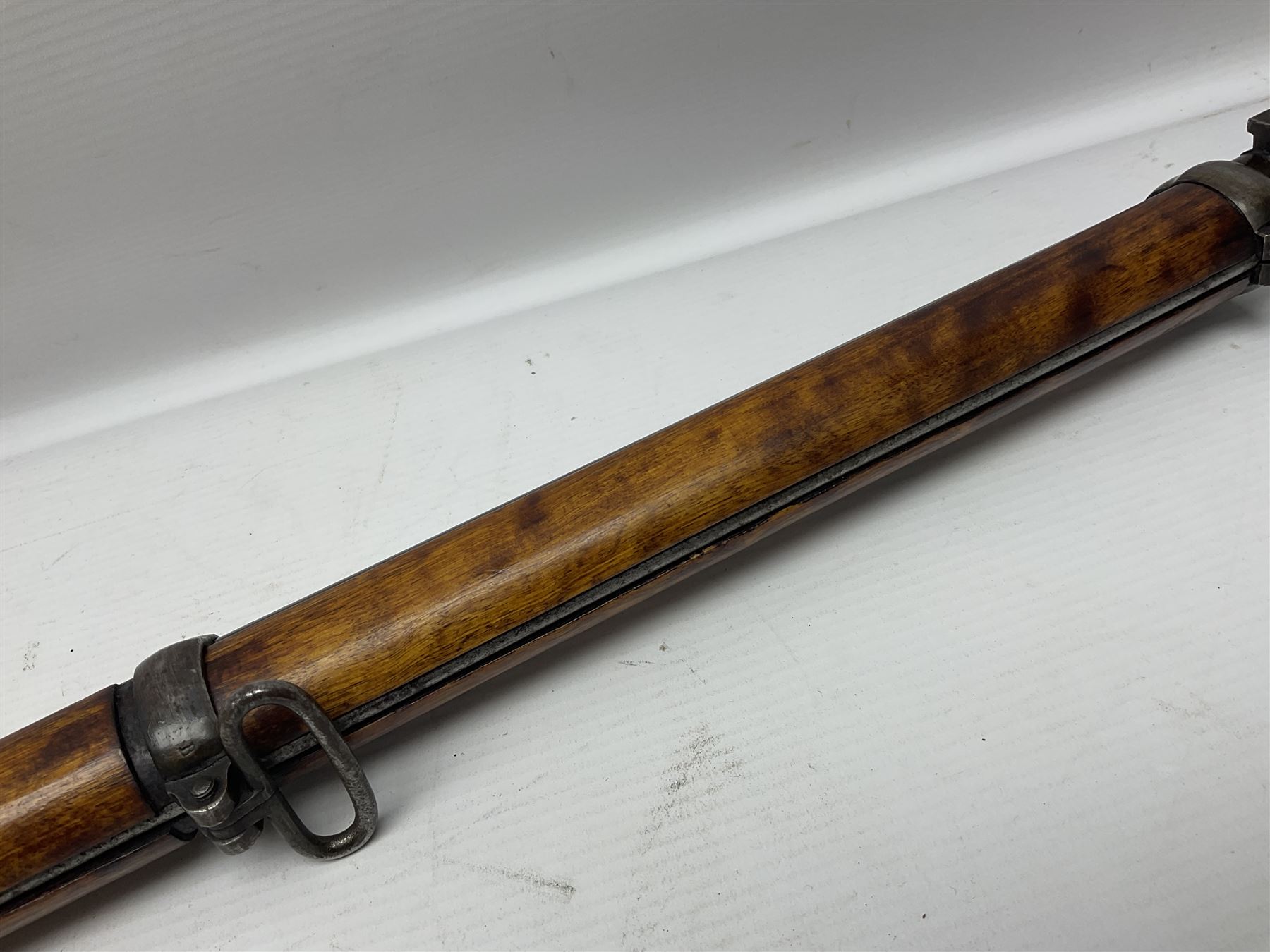 Late 19th century Swedish .50 cal. rolling block centre fire Remington rifle, the 95cm(37.5