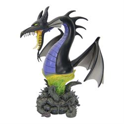 Grand Jester Studios Disney Showcase Collection figures, comprising Cruella De Vil, Ursula, Maleficent, Dragon, all boxed