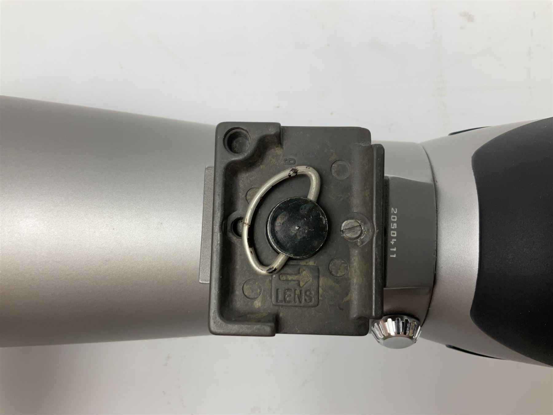 Leica APO-Televid 77 Spotting Scope,chrome, serial no. 2050411, with Manfrotto tripod, serial no. 190NAT2