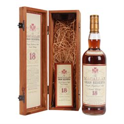 Macallan, 18 year old, Gran Reserva single highland malt whisky, 700ml, 40% vol, in presentation box 