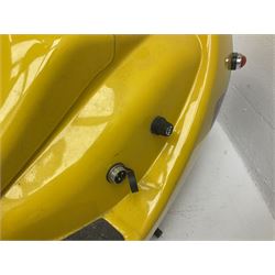 E-Scooter yellow electric 2-wheel scooter with seat and charger L106cm