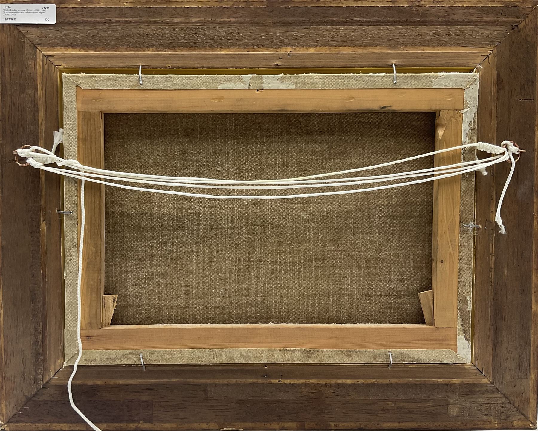 Walter Linsley Meegan (British c1860-1944): Scarborough Harbour, oil on canvas signed 23cm x 34cm