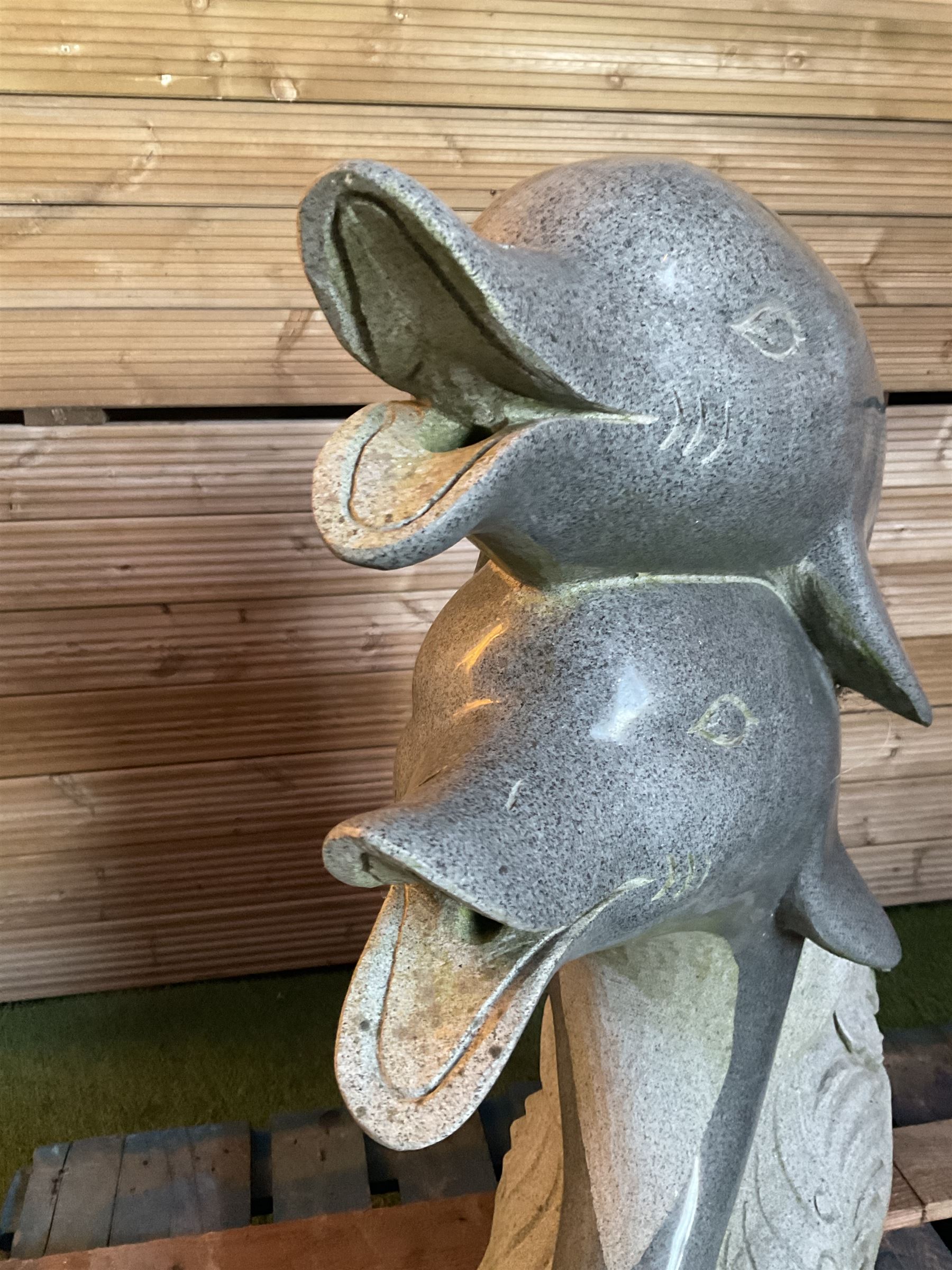 Large Granite dolphin sculpture  - THIS LOT IS TO BE COLLECTED BY APPOINTMENT FROM DUGGLEBY STORAGE, GREAT HILL, EASTFIELD, SCARBOROUGH, YO11 3TX