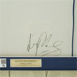 Kevin Pietersen signed cricket shirt, framed 