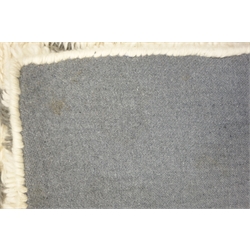  West Elm beige ground fes wool long pile rug,  244cm x 305cm  