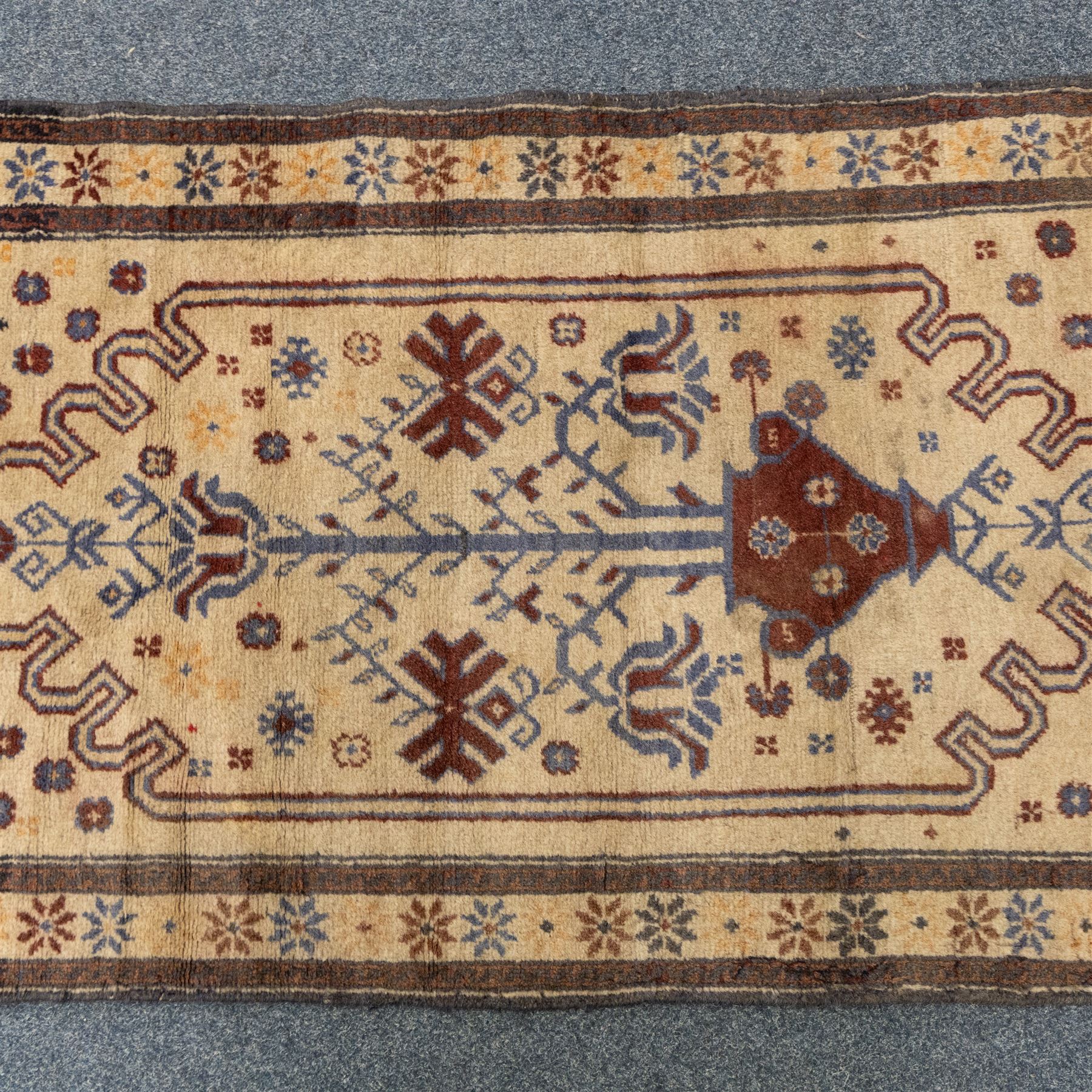 Four Persian rugs, Turkish Anatolian rug, 194x131cm, Turkish Anatolian prayer rug  136x78cm, Persian Gabbeh prayer rug 88x67cm, Caucasian Kazak rug 152x100cm (4)