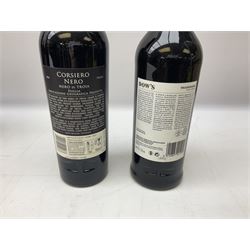 Dow's Trademark Finest Reserve Port, 75cl 20% vol, mixed red wines, two bottles Cuvee Du Vatican Cotes-du-Rhone Reserve de l'abbe 2016, 750ml 14%, Corsiero Nero Nero di Troia 750ml 13% vol and six others of various contents and proofs (9)