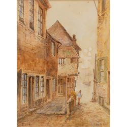 Thomas Swift Hutton (British 1860-1935): 'Whitby', watercolour signed, titled on the mount 20cm x 35cm; Edward Nevil (British fl.1880-1900): 'Whitby - The Gaunt', watercolour signed and titled, 37cm x 27cm (2)