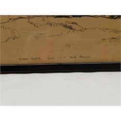 Fred Lawson (British 1888-1968): 'Bolton Castle', pencil signed titled and dated June 1936, 26cm x 31cm