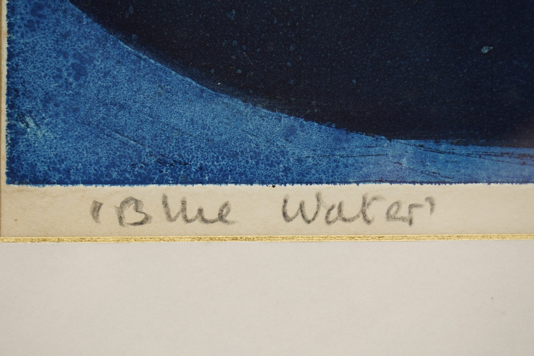 John Brunsdon ARCA (British 1933-2014): 'Blue Water', limited edition coloured etching signed titled and numbered 41/50 in pencil 45cm x 61.5cm