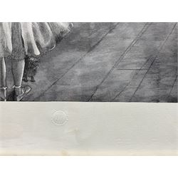 After Edgar Degas (French 1834-1917): 'La Classe de Danse', chalcograph engraving, with Musee De Louvre blindstamp, 33cm x 29cm 