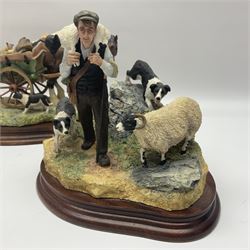 Collection of Border Fine Arts figures, comprising limited edition Supplementary Feeding 943/1750, On The Hill B0877, Run Rabbit Run JH42, James Herriott Studio Collection Venturing Out A22942 and Barn Owlets A25053, two with certificates (6)