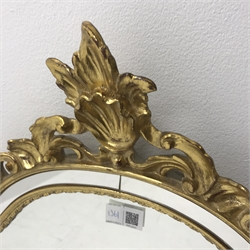 Adams style gilt framed bevel edge mirror (W99cm, H77cm) and another mirror (2)
