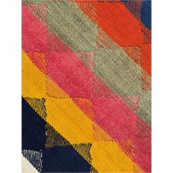 South West Persian Jajim Kilim decorated with multi-coloured stripes 