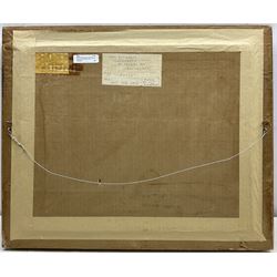 Jack Heyworth (20th century): Still Life of Roses, oil on board signed, artist's 'Haslingden' address label verso 39cm x 49cm