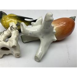 Eight Karl Ens bird figures, together with Mack blue tit and one other